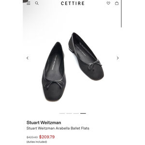 NWT Stuart Weitzman Arabella Black Mesh Ballet Flats 9